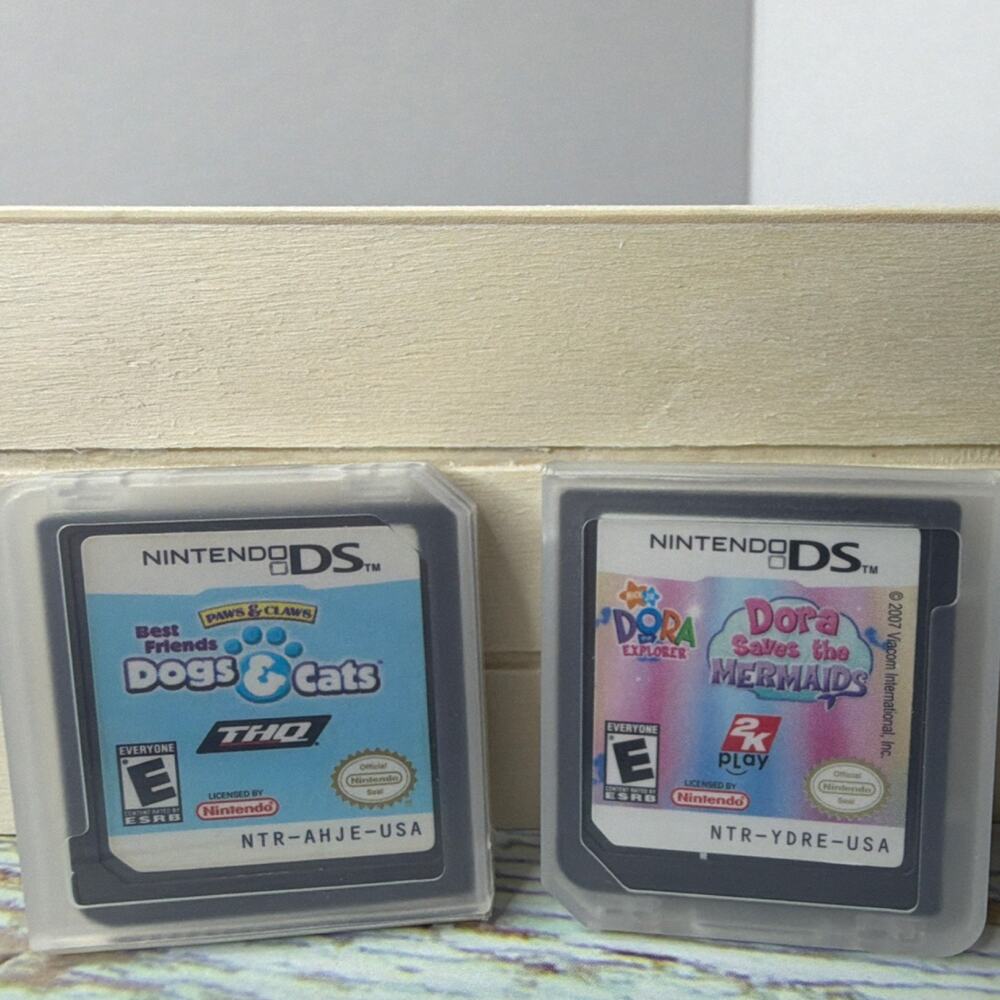 Nintendo DS Best Friends Dogs & Cats & Dora Saves the Mermaids Cartridge Lot